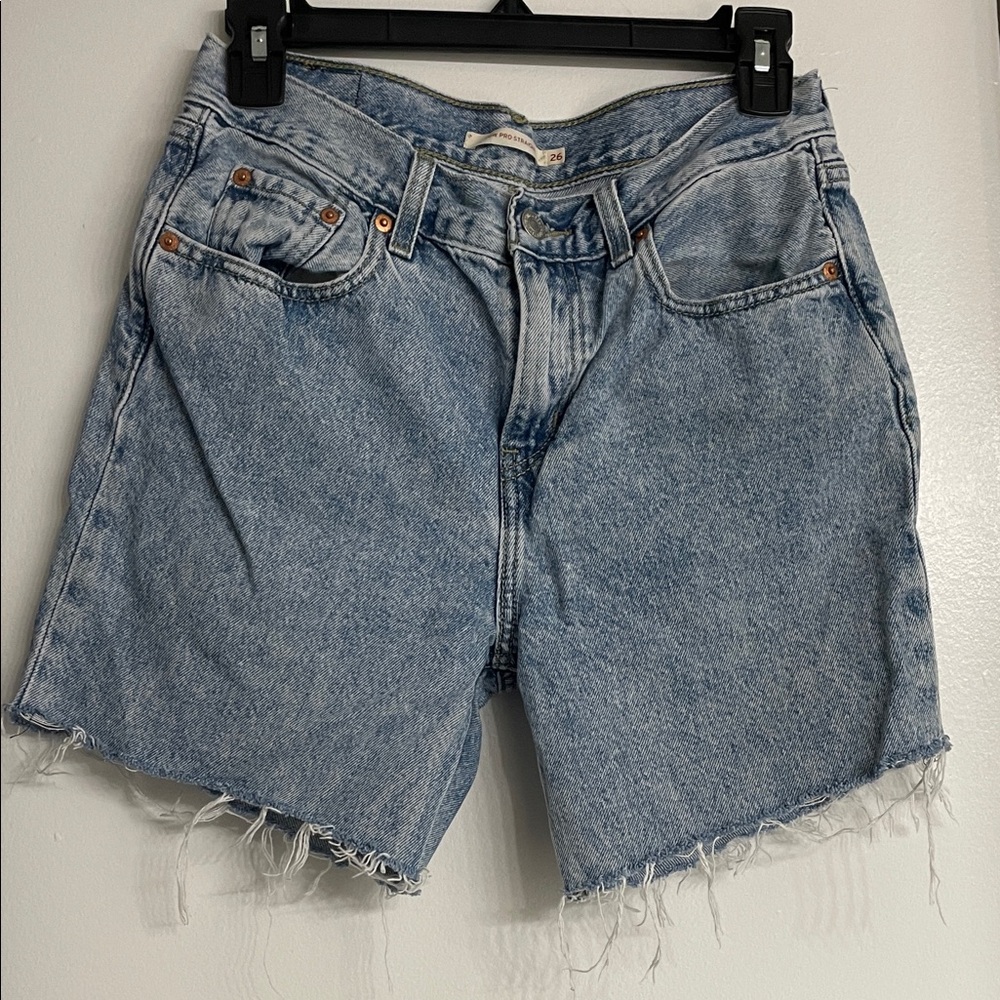 Levi's Light Blue Jean Shorts
